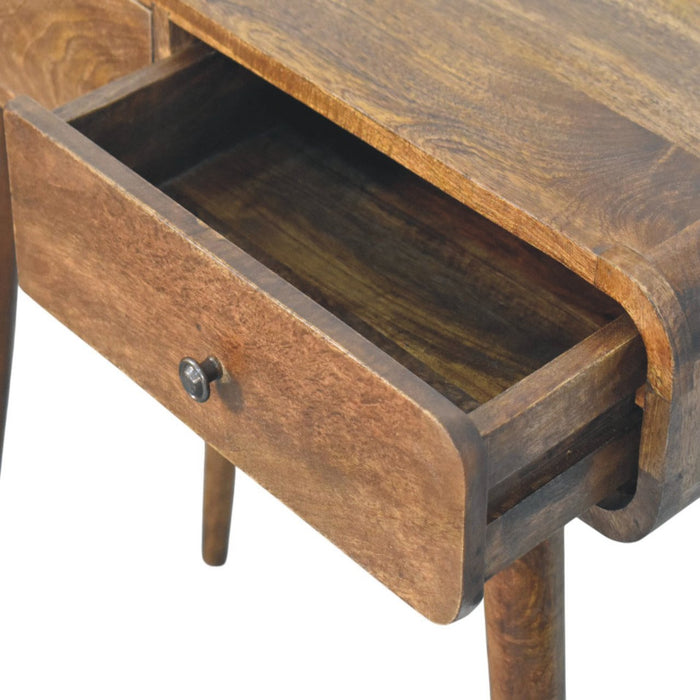 Classic Grey Rounded Console Table - Brown, Wood