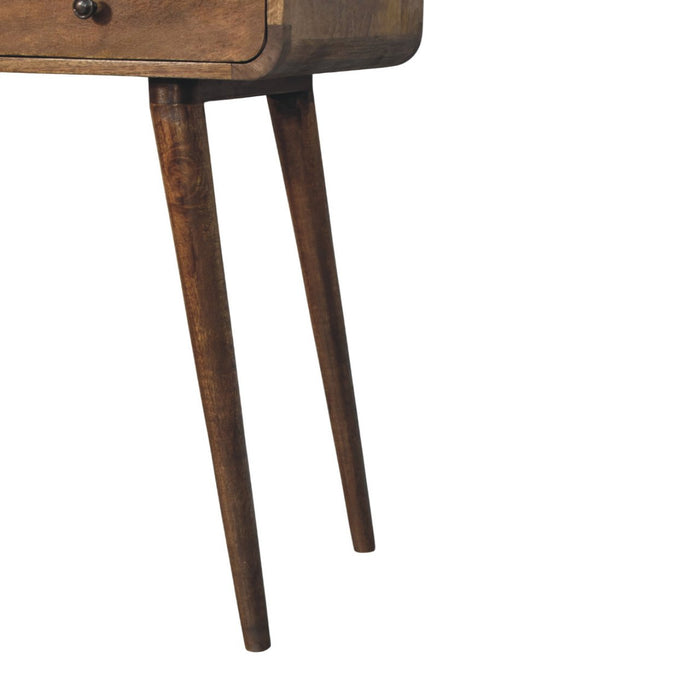 Classic Grey Rounded Console Table - Brown, Wood