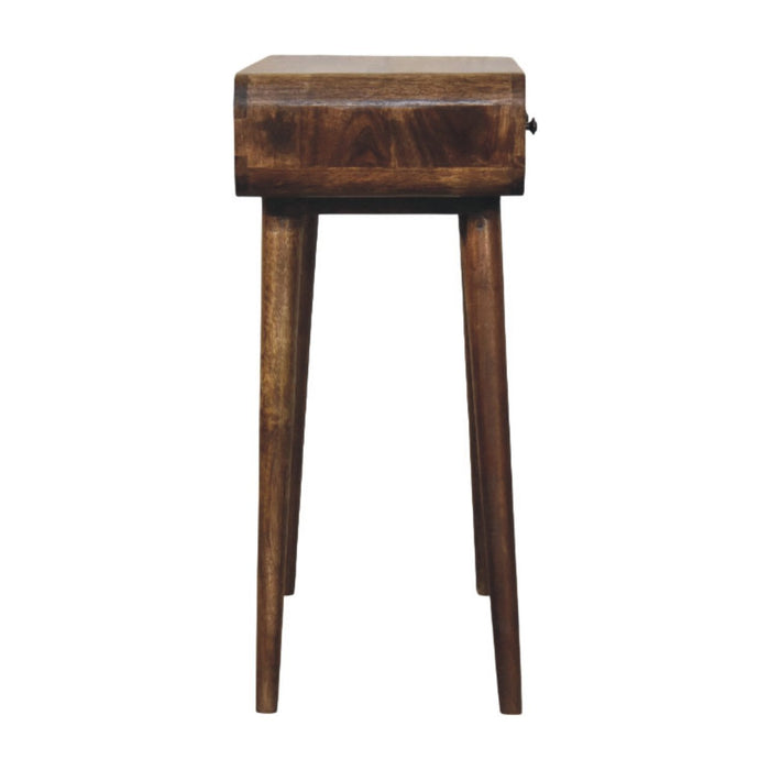 Classic Grey Rounded Console Table - Brown, Wood