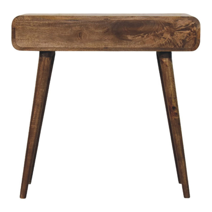 Classic Grey Rounded Console Table - Brown, Wood