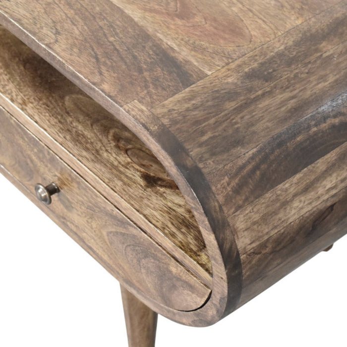 Rounded Edge 2-Drawer Media Unit - Brown, Wood