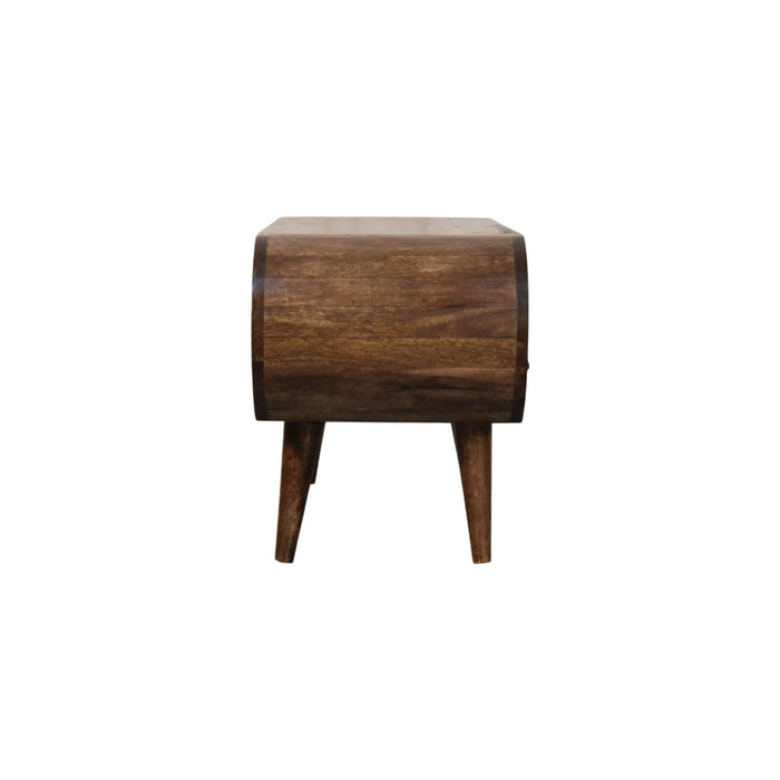 Rounded Edge 2-Drawer Media Unit - Brown, Wood