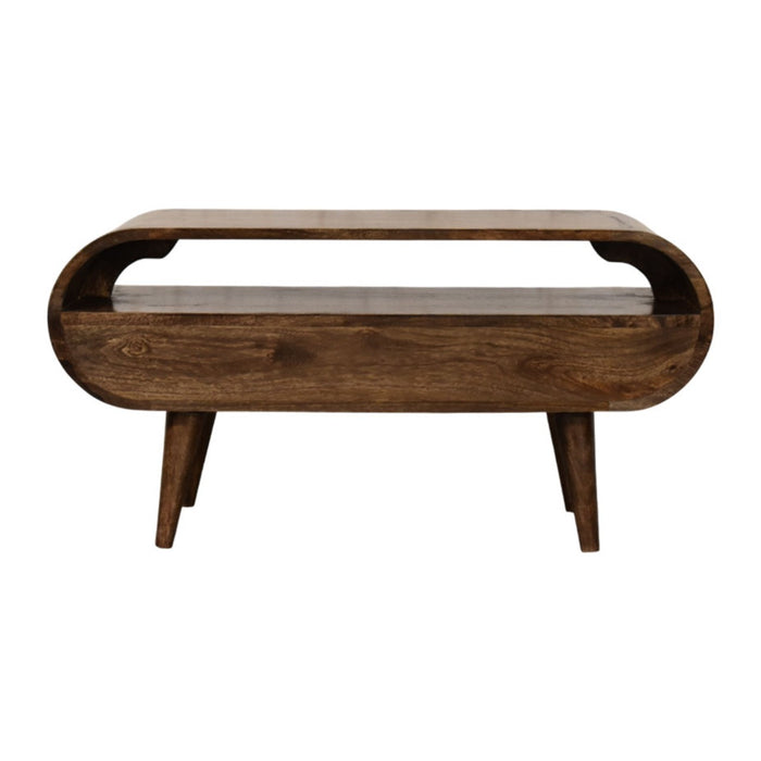 Rounded Edge 2-Drawer Media Unit - Brown, Wood