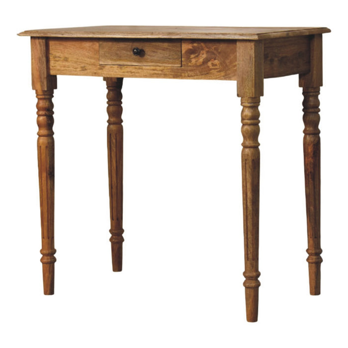 Oakish Turned Leg Writing Desk