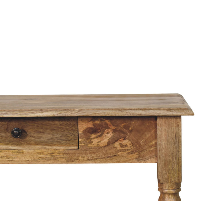 Oakish Turned Leg Writing Desk
