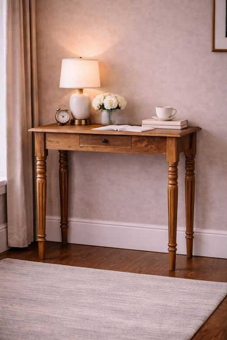 Oakish Turned Leg Writing Desk