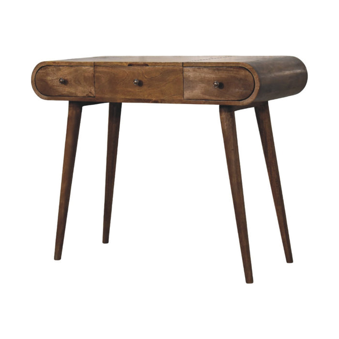 Contour Curve Dressing Table - Brown, Wood