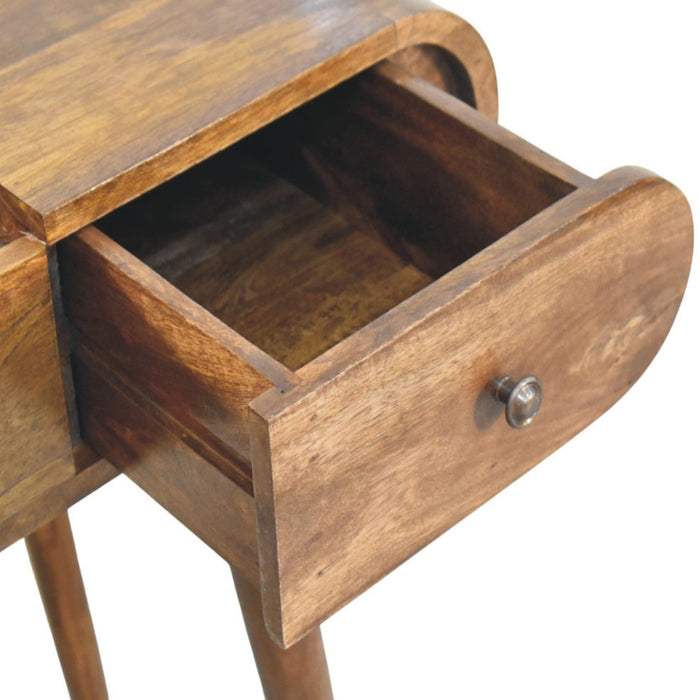 Contour Curve Dressing Table - Brown, Wood