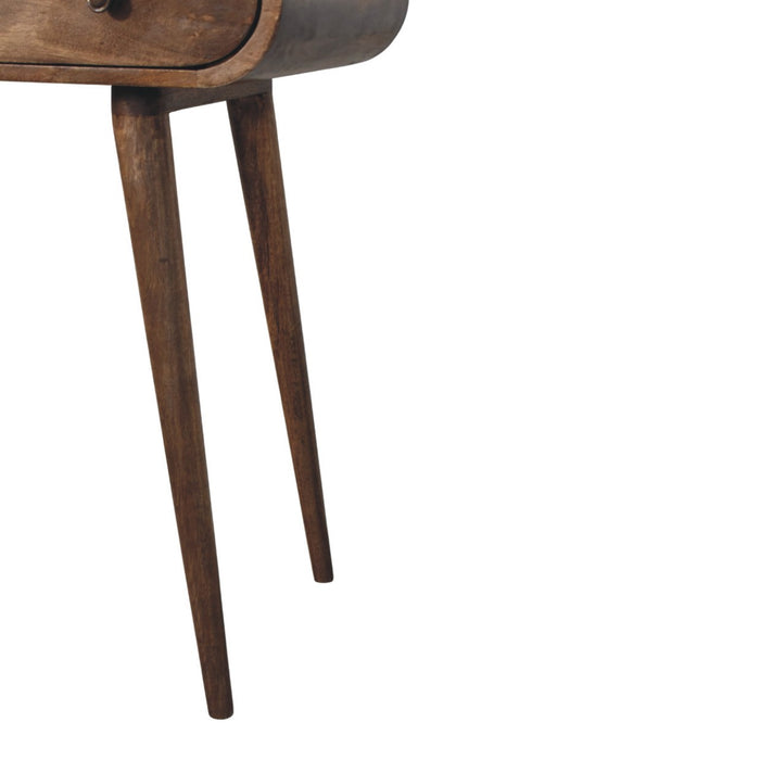 Contour Curve Dressing Table - Brown, Wood