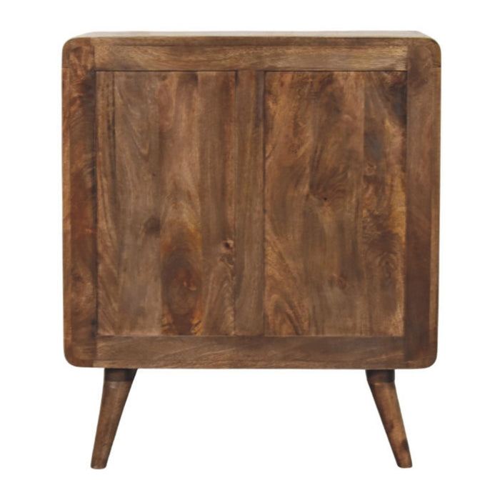 Curve Edge 3 Drawer Chest - Brown, Wood