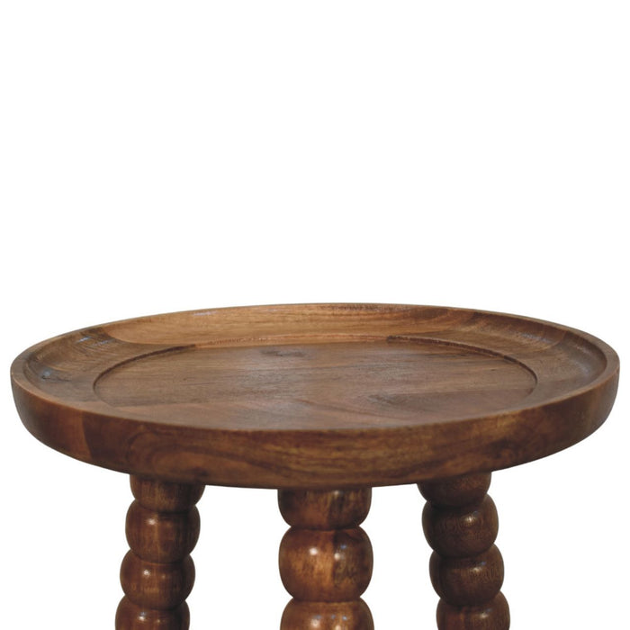 Spindle Tray Side Table - Natural, Wood