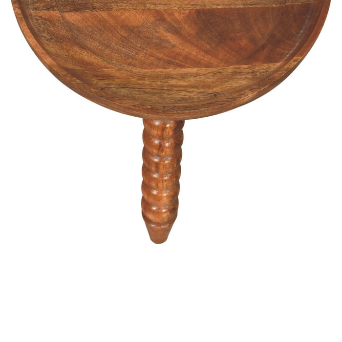 Spindle Tray Side Table - Natural, Wood
