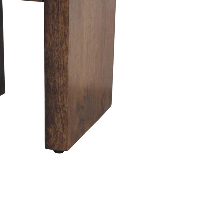 Curved Bedside Table - Brown, Wood
