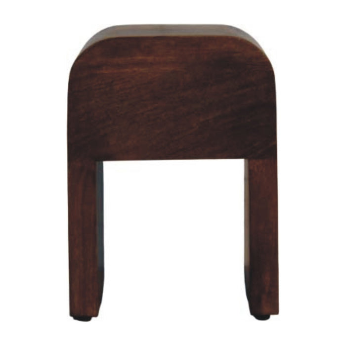 Curved Bedside Table - Brown, Wood