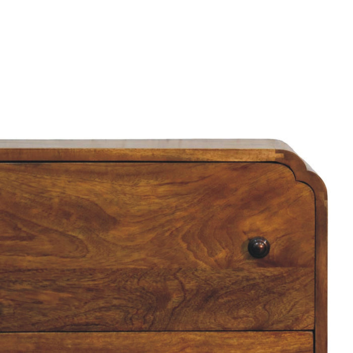 Scalloped Edge Chest - Natural, Wood
