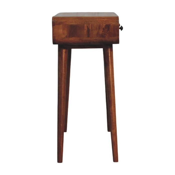 Curved Two Drawer Console Table - Natural, Wood