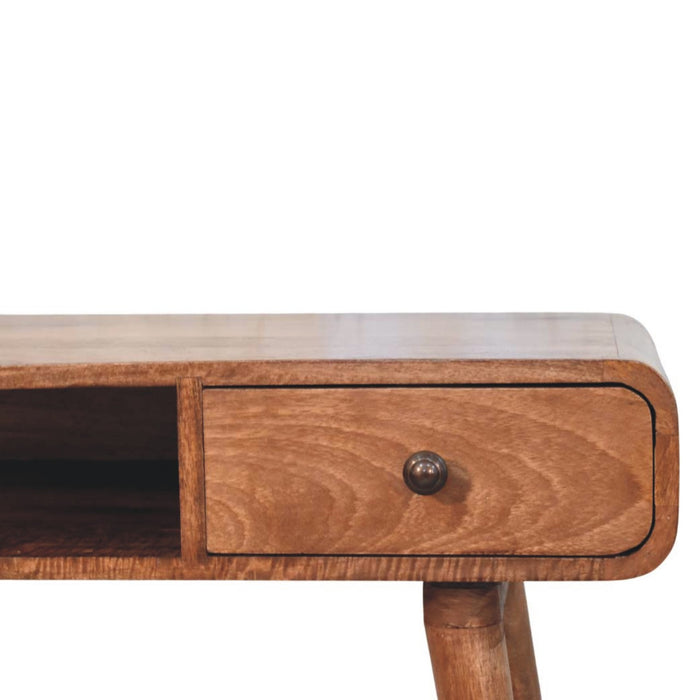 Curved Writing Desk - Natural, Wood