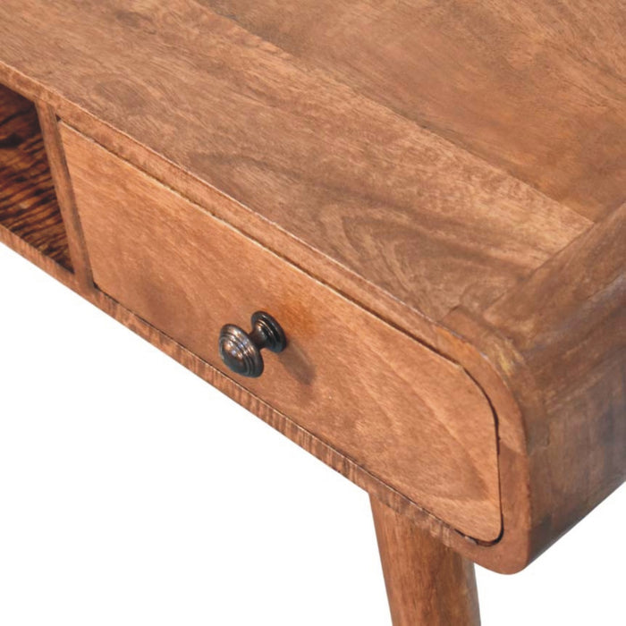 Curved Writing Desk - Natural, Wood