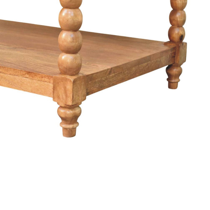 Spindle Coffee Table with Open Shelf - Natural, Wood