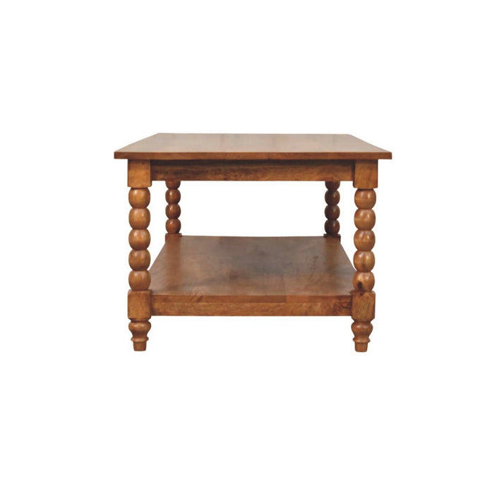 Spindle Coffee Table with Open Shelf - Natural, Wood