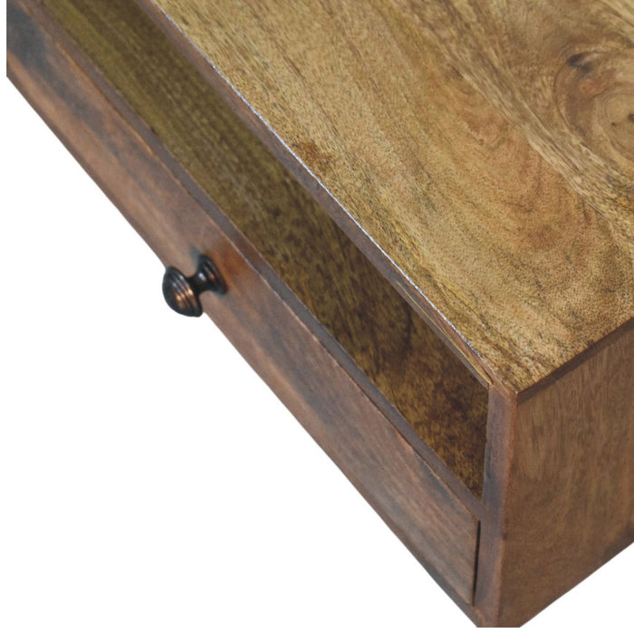 Amber Open Media Unit - Natural, Wood