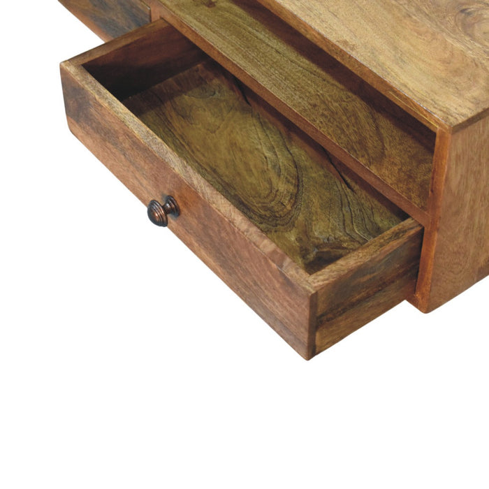 Amber Open Media Unit - Natural, Wood