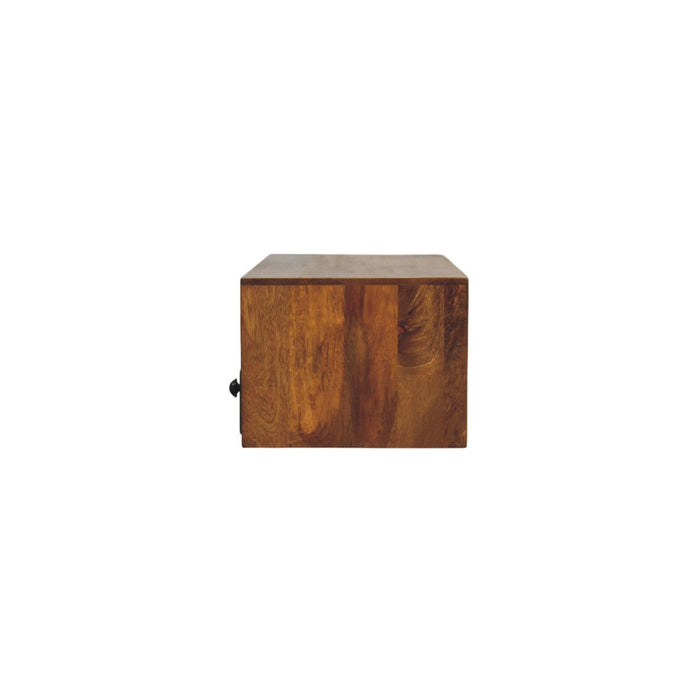 Amber Open Media Unit - Natural, Wood