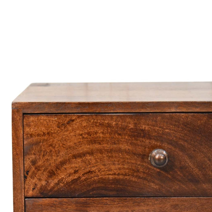 California Walnut Two Drawer Bedside - Brown, Wood
