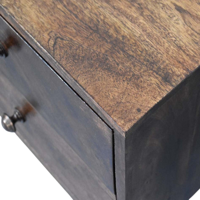 California Walnut Two Drawer Bedside - Brown, Wood