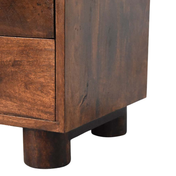 California Walnut Two Drawer Bedside - Brown, Wood