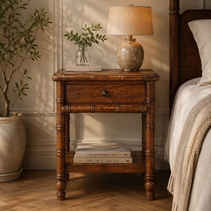 Bamboo Heritage Bedside Table