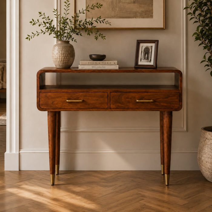 Valenza Curved Console Table