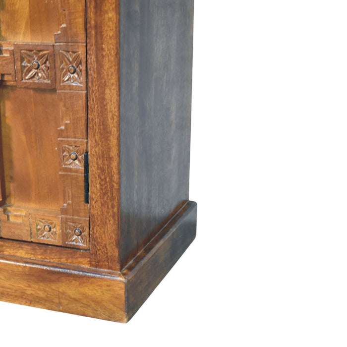 Amber Oak Heritage Carved Cabinet - Natural, Wood