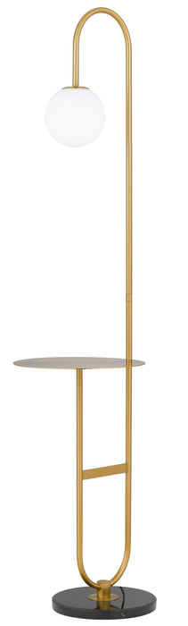Inez Floor Lamp - Antique Gold, Black, Opal Matt