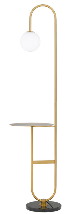 Inez Floor Lamp - Antique Gold, Black, Opal Matt