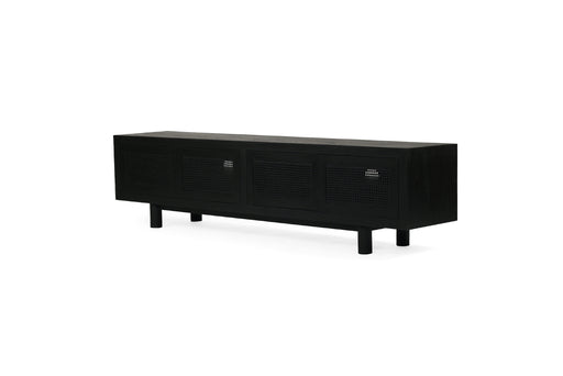 Iluka Entertainment Unit - Four Door - Black - Black 220cm