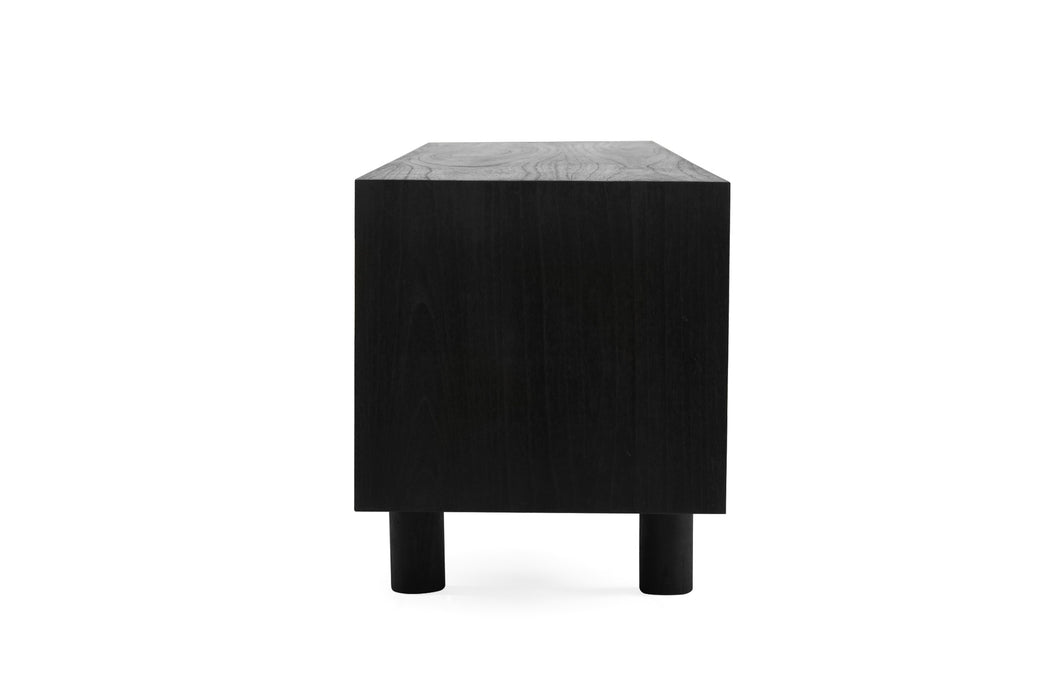 Iluka Entertainment Unit - Four Door - Black - Black 220cm