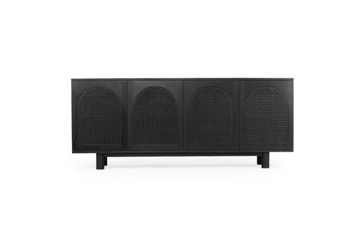 Iluka Four Door Sideboard - Arch Windows - Black - Black 200cm