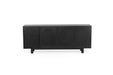 Iluka Four Door Sideboard - Arch Windows - Black - Black 200cm