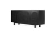 Iluka Four Door Sideboard - Arch Windows - Black - Black 200cm