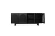 Iluka Four Door Sideboard - Arch Windows - Black - Black 200cm