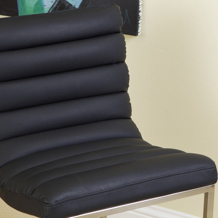 Auburn Modern Leather Bar Chair Bar Stool In Black