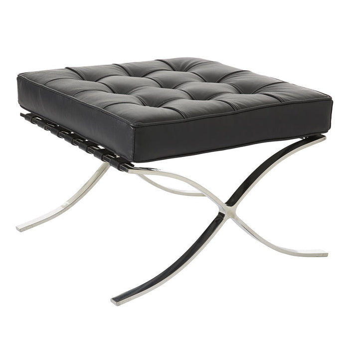 Black Barcelona Ottoman - Classic Version - Replica