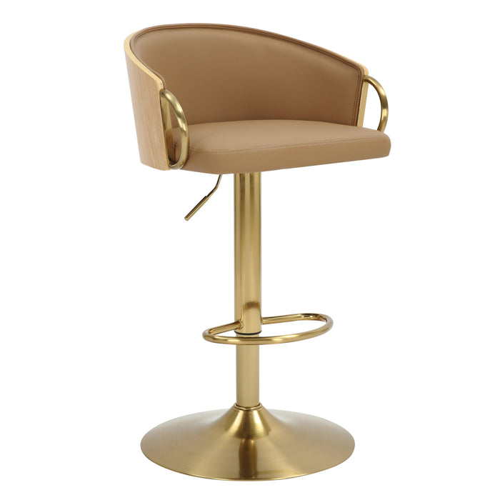 Jensen Gold Gas Lift Bar Stool