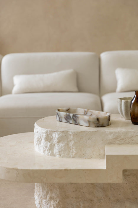 Pietra Oval Marble Tray - Calacatta Viola