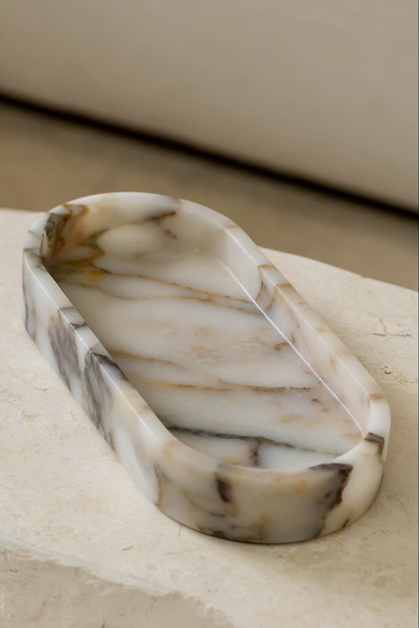 Pietra Oval Marble Tray - Calacatta Viola