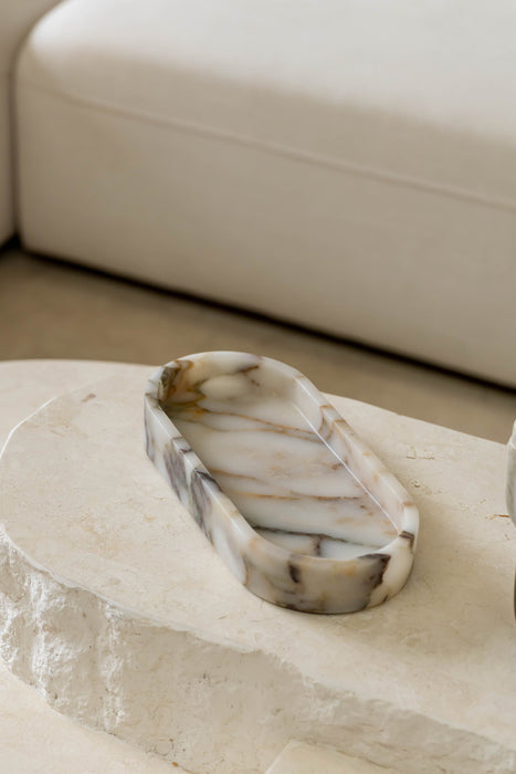 Pietra Oval Marble Tray - Calacatta Viola