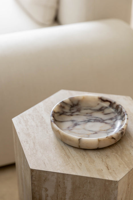 Pietra Round Marble Tray - Calacatta Viola