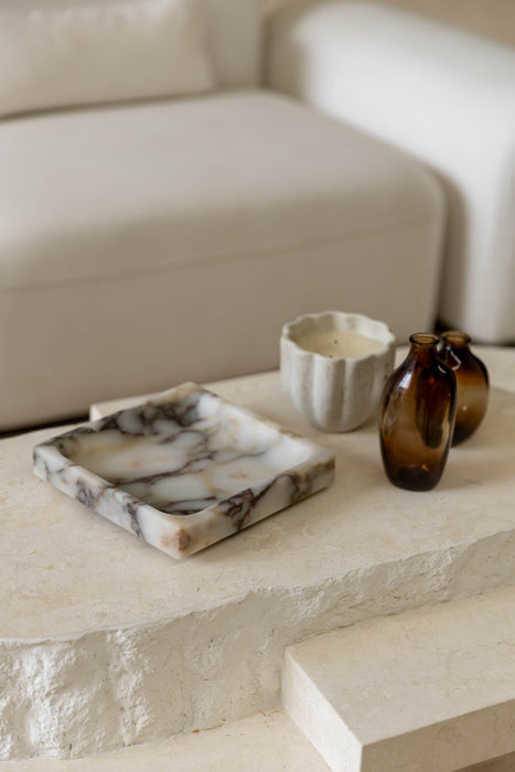 Pietra Square Marble Tray - Calacatta Viola