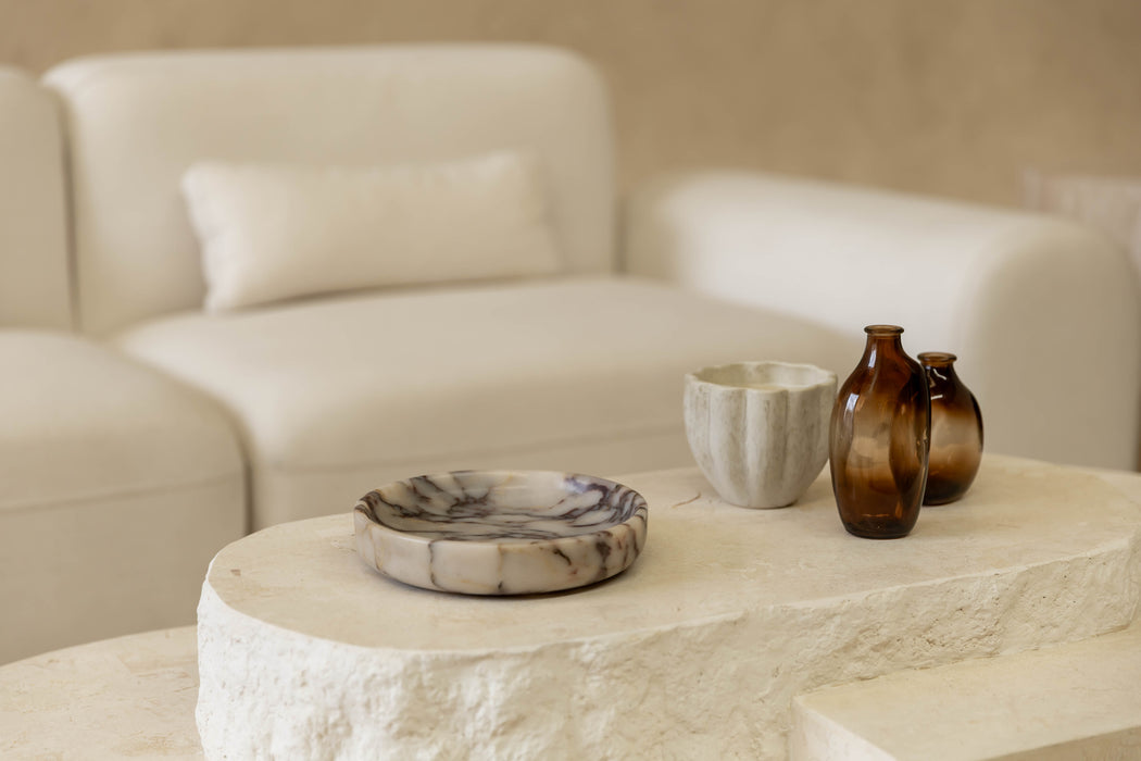 Pietra Round Marble Tray - Calacatta Viola
